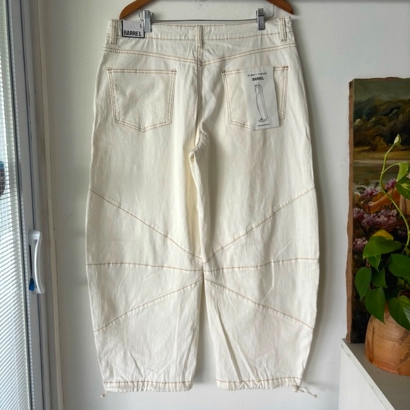 Almost Famous Women’s Barrel Drawstring  Hem Pants Size L - Picture 3 of 10